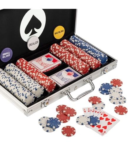 Poker☆ fake です Amazon.com: FAKE ACES Poker Chip Set-300 Clay Poker Chips with